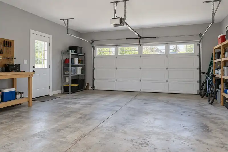 Illustrative after: refreshed garage paint in an upstate New York home